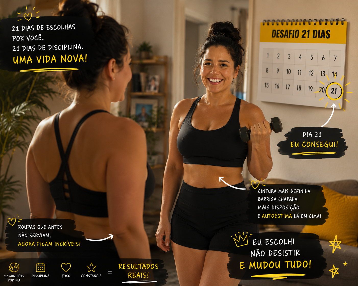 Depois: resultado real do Desafio Fim da Gordurinha 21 Dias